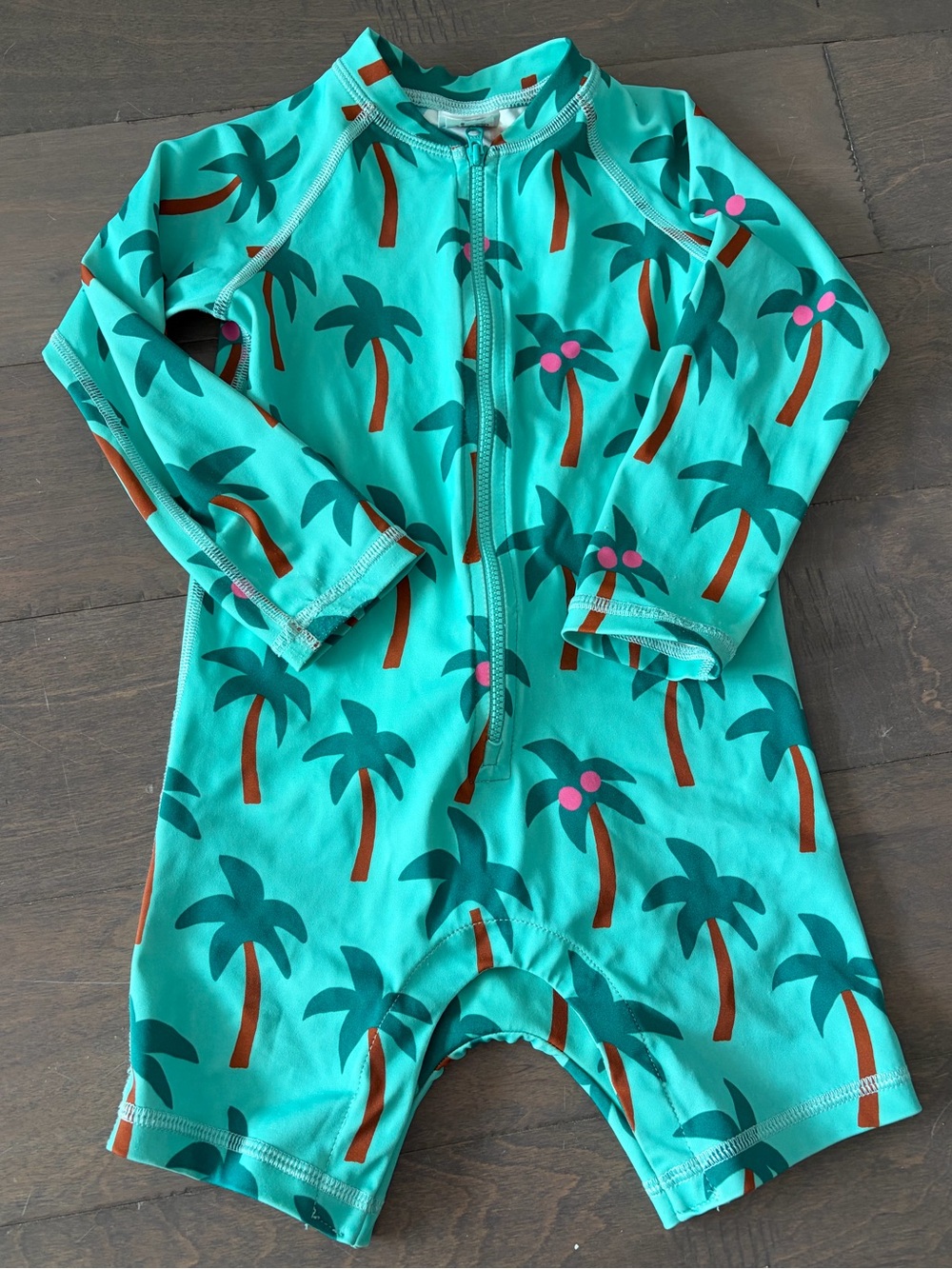 Hanna andersson 3t boys rashguard bodysuit one piece palm swim